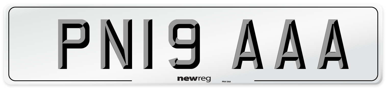 PN19 AAA Number Plate from New Reg